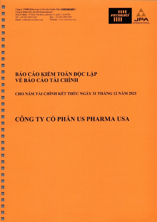 BÁO CÁO TÀI CHÍNH ĐÃ KIỂM TOÁN NĂM 2021